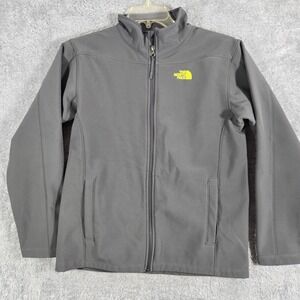 The North Face Youth XL 18/20 Apex Bionic Softshell Jacket Gray Yellow CVE1 T183